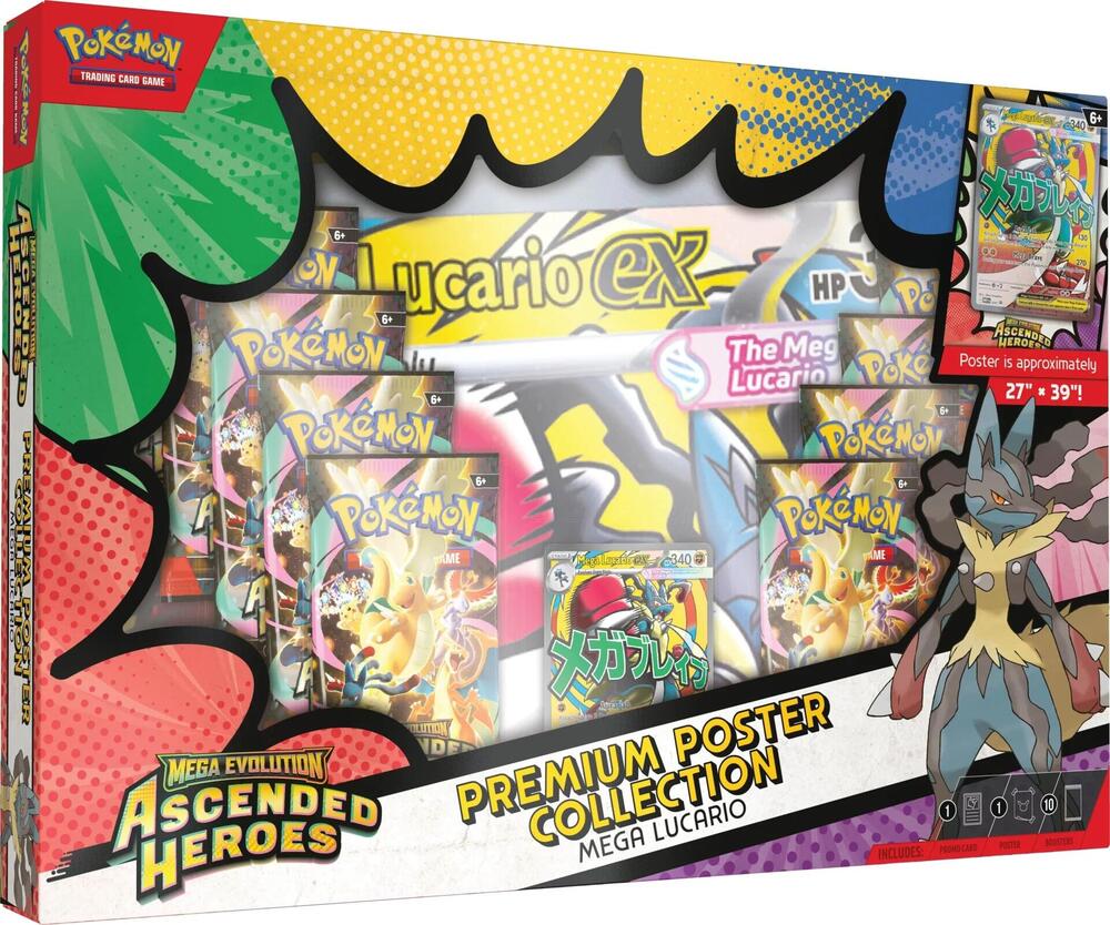Ascended Heroes Premium Poster Collection- Mega Lucario
