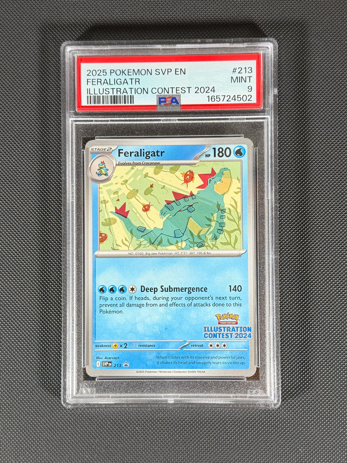 Feraligatr #213 Pokemon Illustration Contest PSA 9